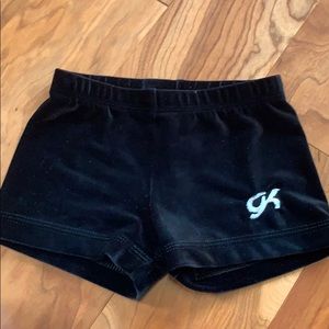GK CM child medium velvet shorts gymnastics dance